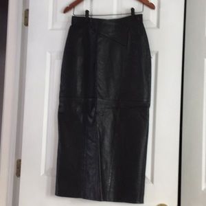 Leather Black Skirt